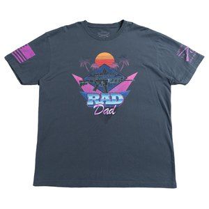 Grunt Style GS 1776 Short Sleeve Tshirt Mens Size 2XL Navy Rad Dad M4 Cyber Punk